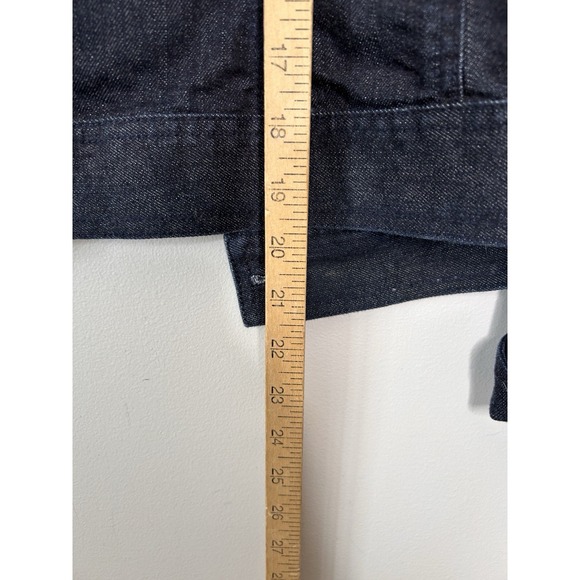 Talbots Womens Dark Wash Denim Trucker Jacket Blue Stretch Size 10P - Picture 5 of 8